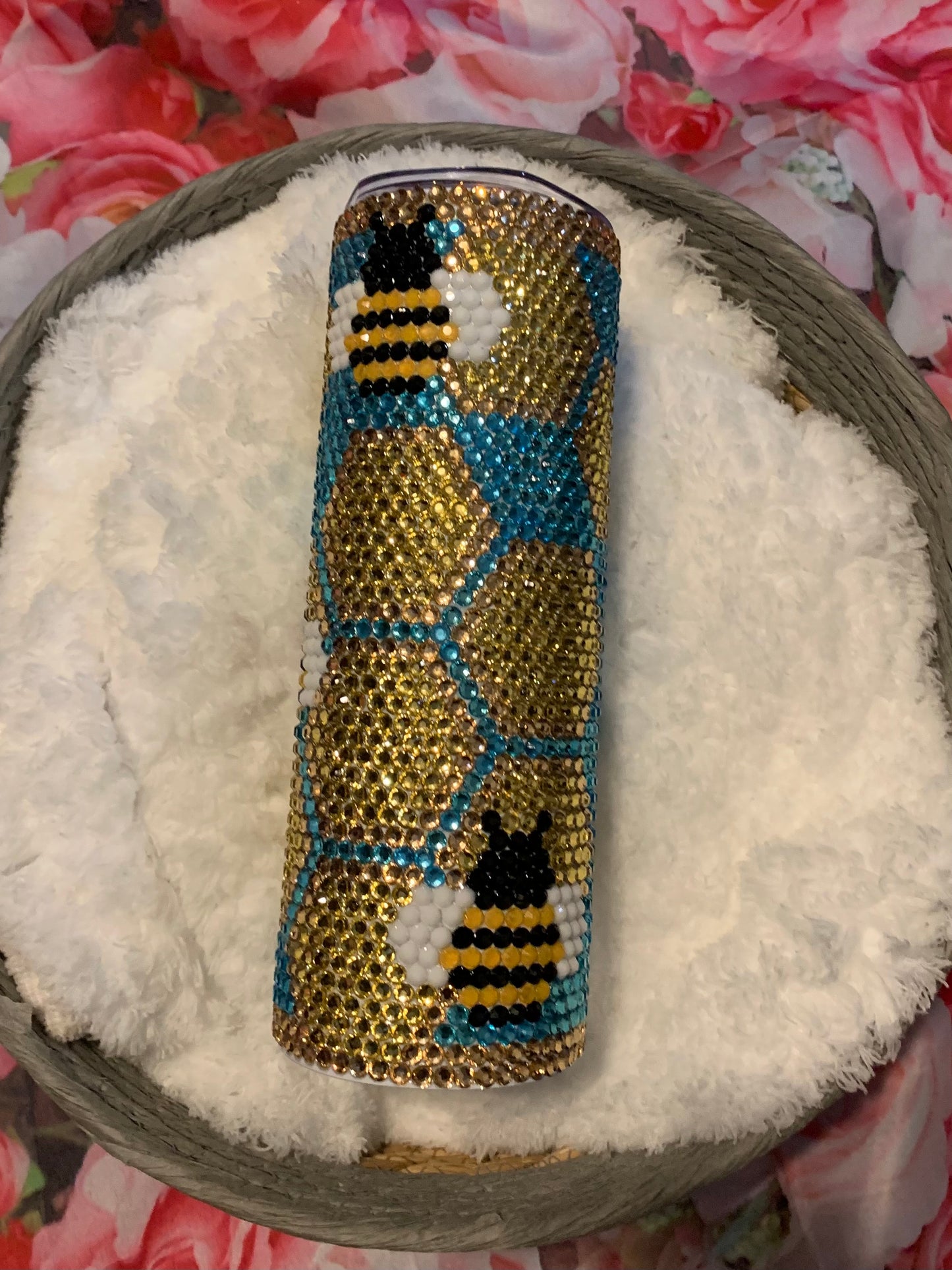 Buzzing rhinestone tumbler