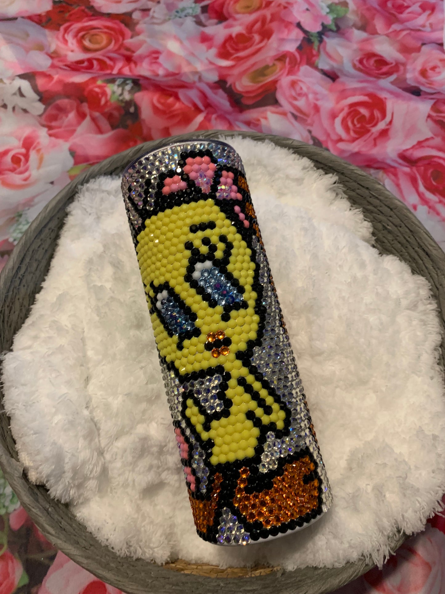 Inspired Tweety Bird Rhinestone Tumbler