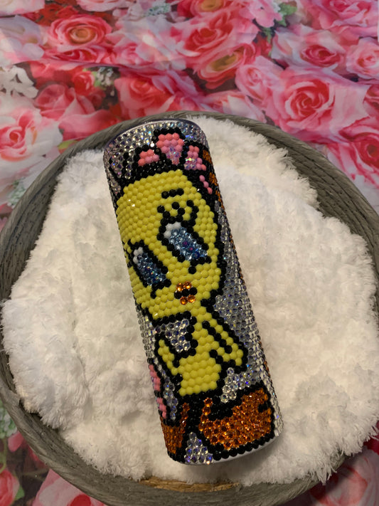 Inspired Tweety Bird Rhinestone Tumbler