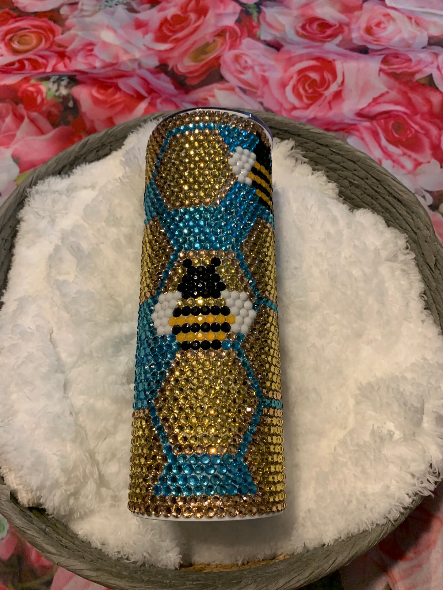 Buzzing rhinestone tumbler